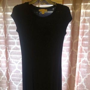 Michael Kors Navy Cap Sleeve Maxi Dress